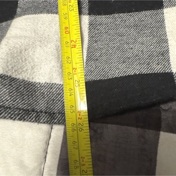 Y2K Hollister Flannel Black White Plaid  Cotton Blend Cabincore. Vintage - Picture 6 of 6